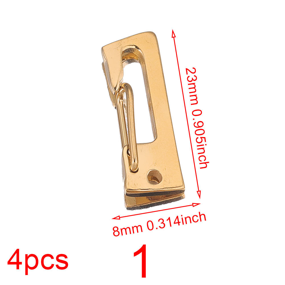 Stainless Steel Number Lobster Clasp Charms 4pc