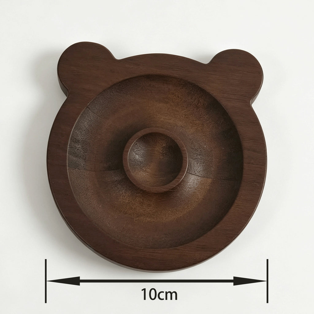 Walnut-Pattern Wooden Bead & Bracelet Display Tray – Vintage Jewelry Display Plate for Gemstone Bracelets, Craft Fairs & Market Stalls