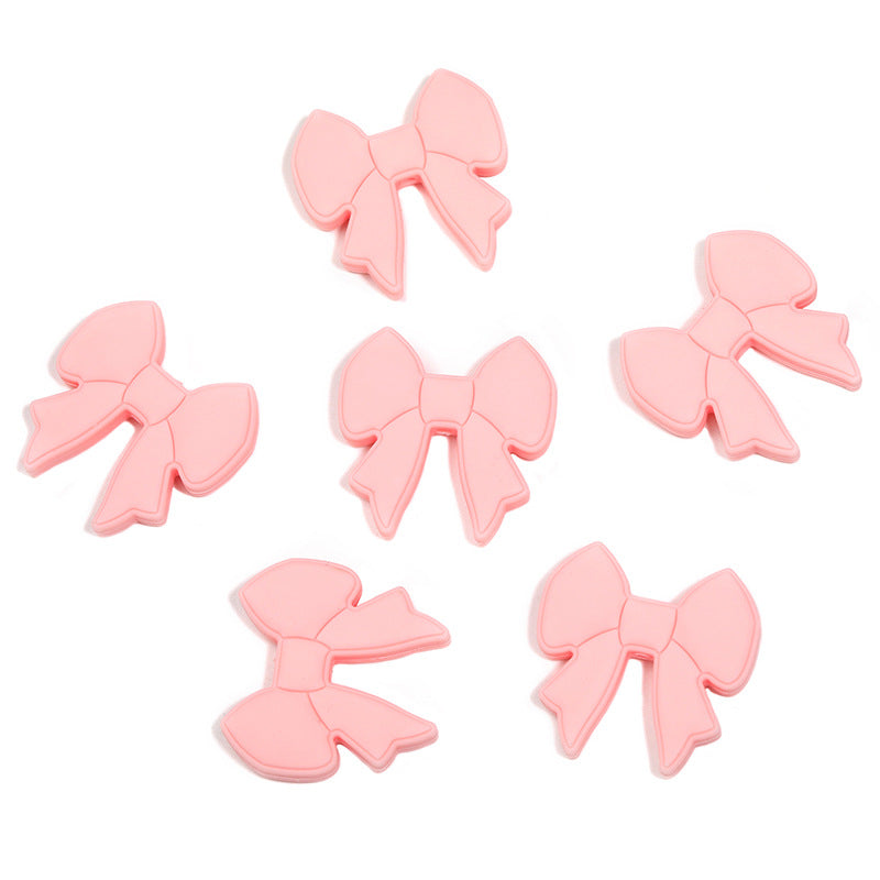 Cute Bow Silicone Beads – Soft Bow-Shaped Rubber Beads for DIY Beadable Pens, Hair Clips, Headbands & Craft Accessories