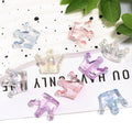 Colorful Transparent Crown Acrylic Beads