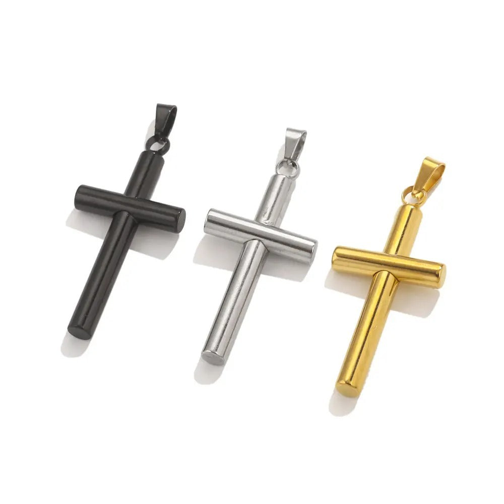 Stainless Steel Cross Pendant 5pcs