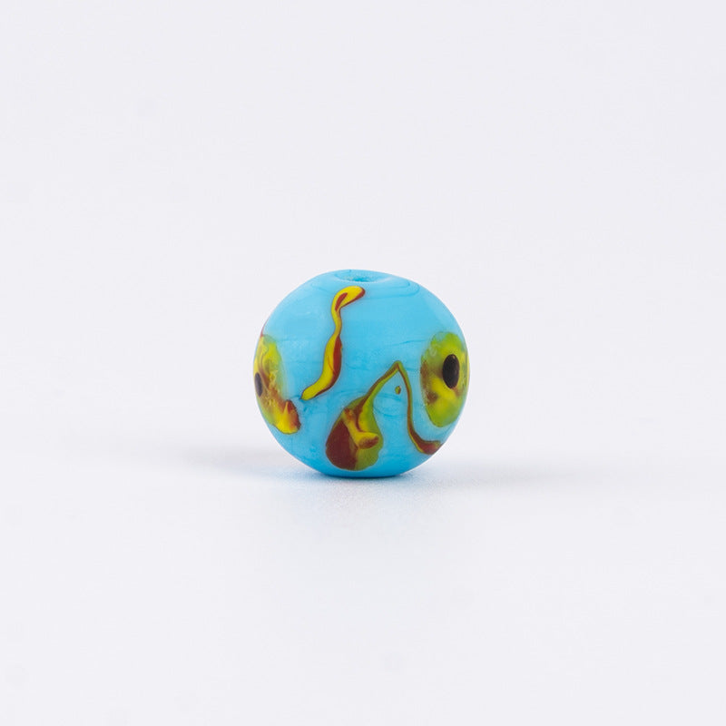 Hand-Painted Phoenix Eye Glass Beads