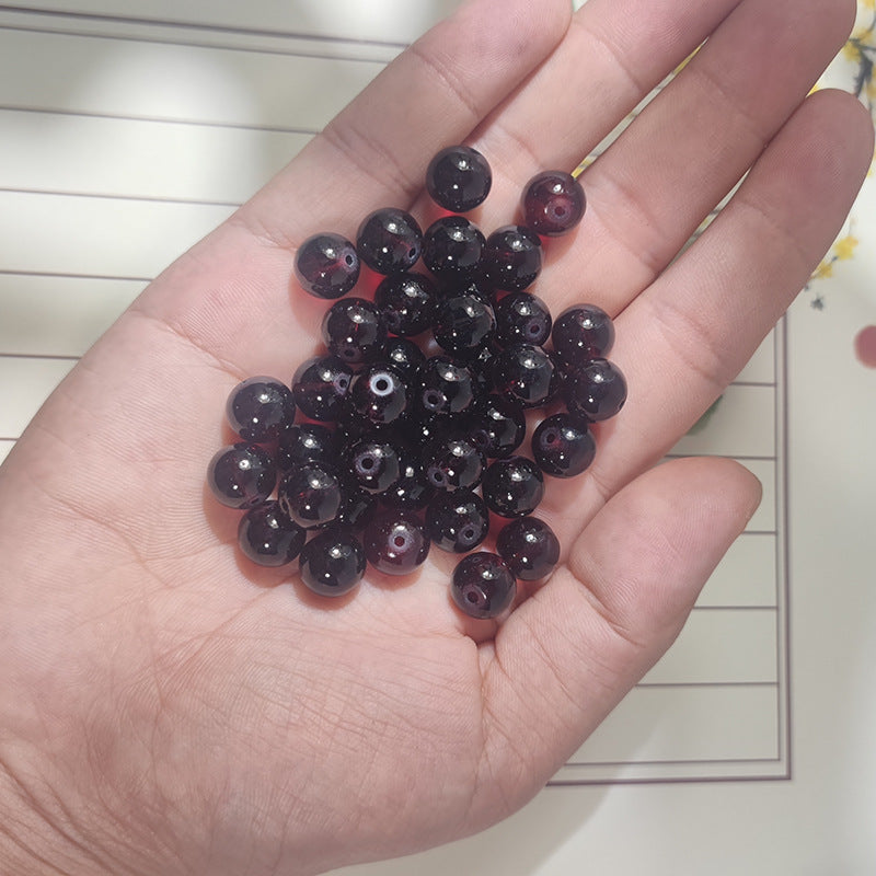 Jade-Style Glass Round Beads