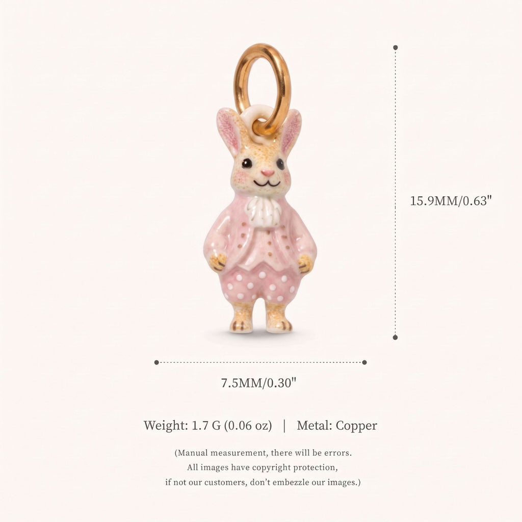 18K Gold-Plated Cute Cartoon Pendant Charms