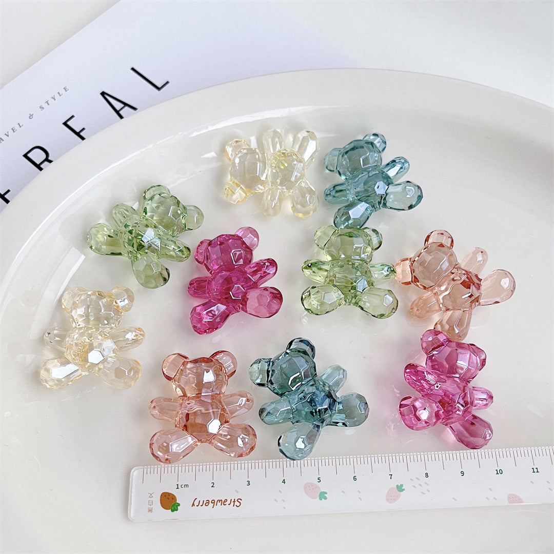 Shiny Jelly Bear Acrylic Beads