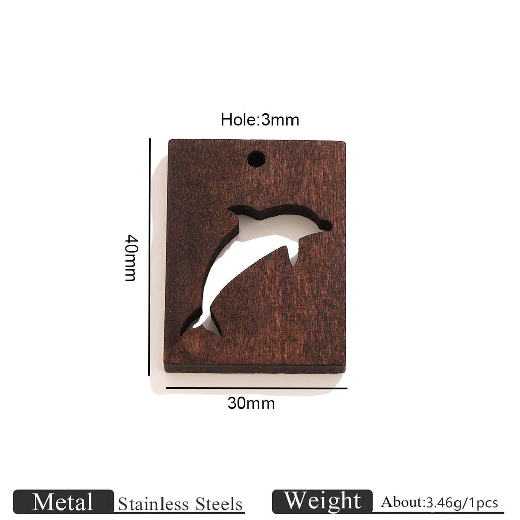 Engraved Wood Pendant Charms