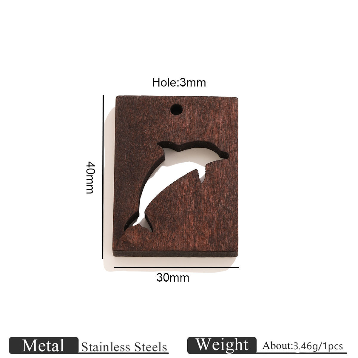 Engraved Wood Pendant Charms