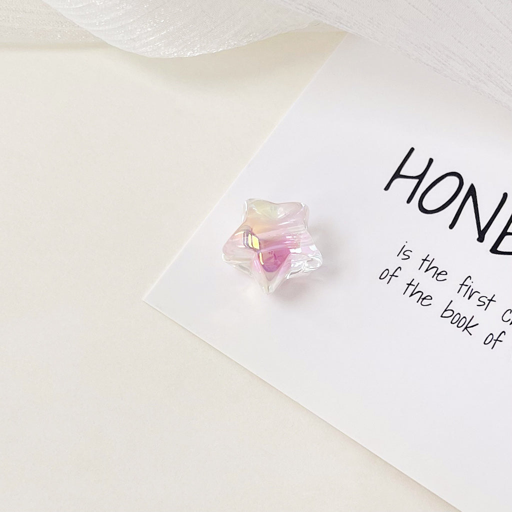 Transparent Two-Tone Acrylic Star Beads
