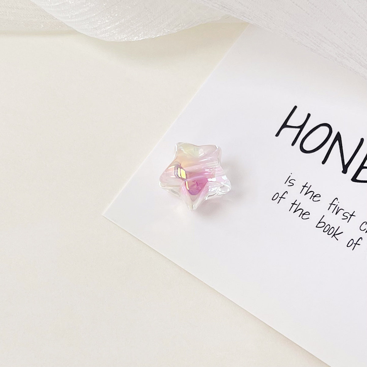 Transparent Two-Tone Acrylic Star Beads