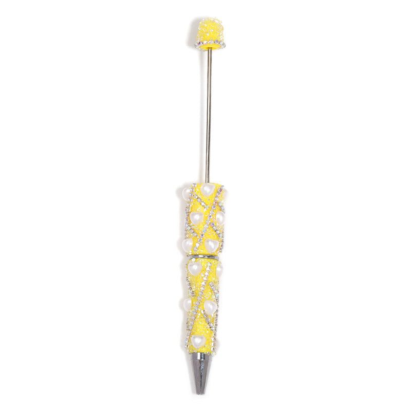 Pearl Rhinestone Ballpoint Pens – Sparkling Diamond-Style Decorative Pens with Pearl Accents for DIY Gifts & Cute Stationery