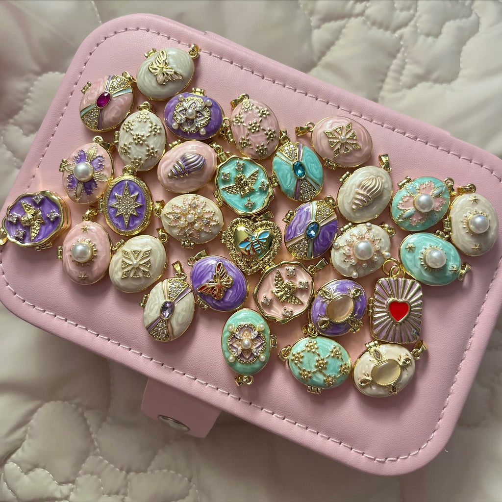 Pocket Watch & Heart Charms