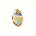 18K Gold-Plated Colorful Heart Pendant Charms