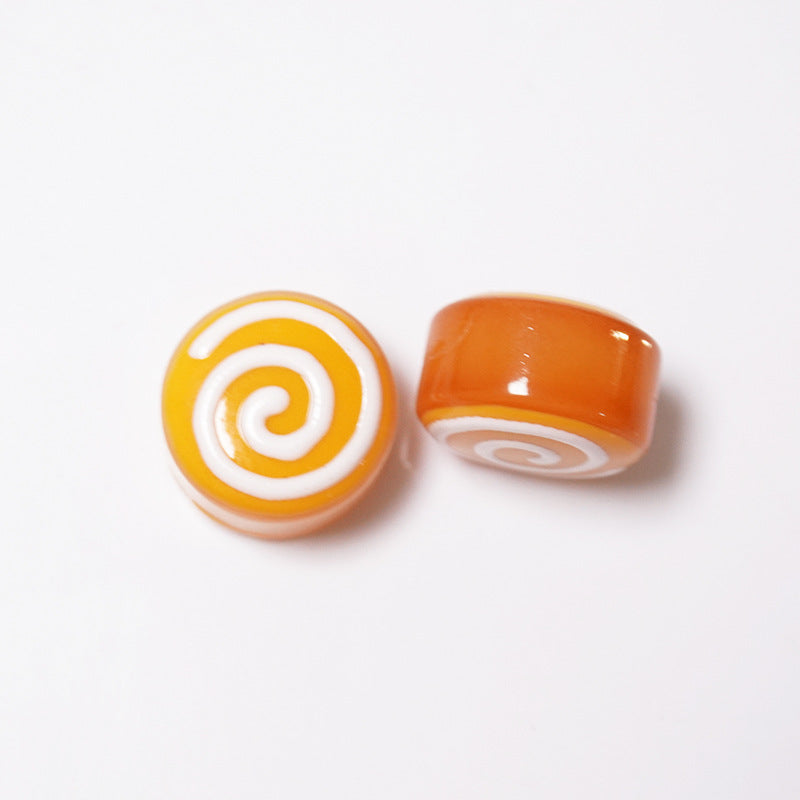 Cute Colorful Donut Glass Beads