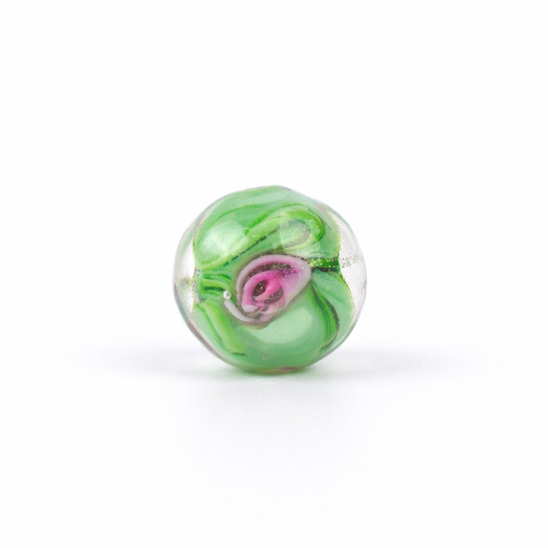 Handmade Wheat-Ear Flower Glass Beads
