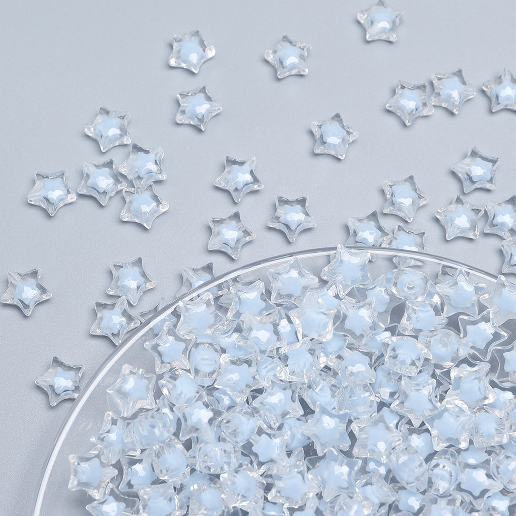 15mm Candy Color Acrylic Star Beads – Solid Color Star-Shaped Beads for DIY Bracelets, Phone Charms & Hair Accessories