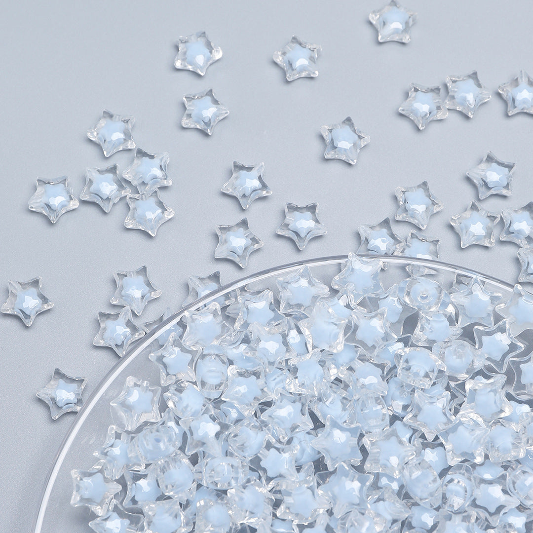 15mm Candy Color Acrylic Star Beads – Solid Color Star-Shaped Beads for DIY Bracelets, Phone Charms & Hair Accessories