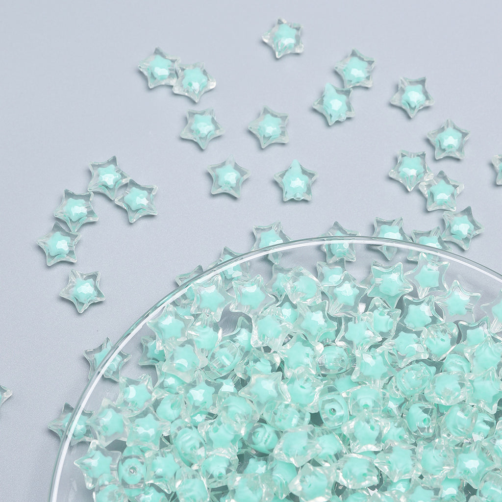 15mm Candy Color Acrylic Star Beads – Solid Color Star-Shaped Beads for DIY Bracelets, Phone Charms & Hair Accessories