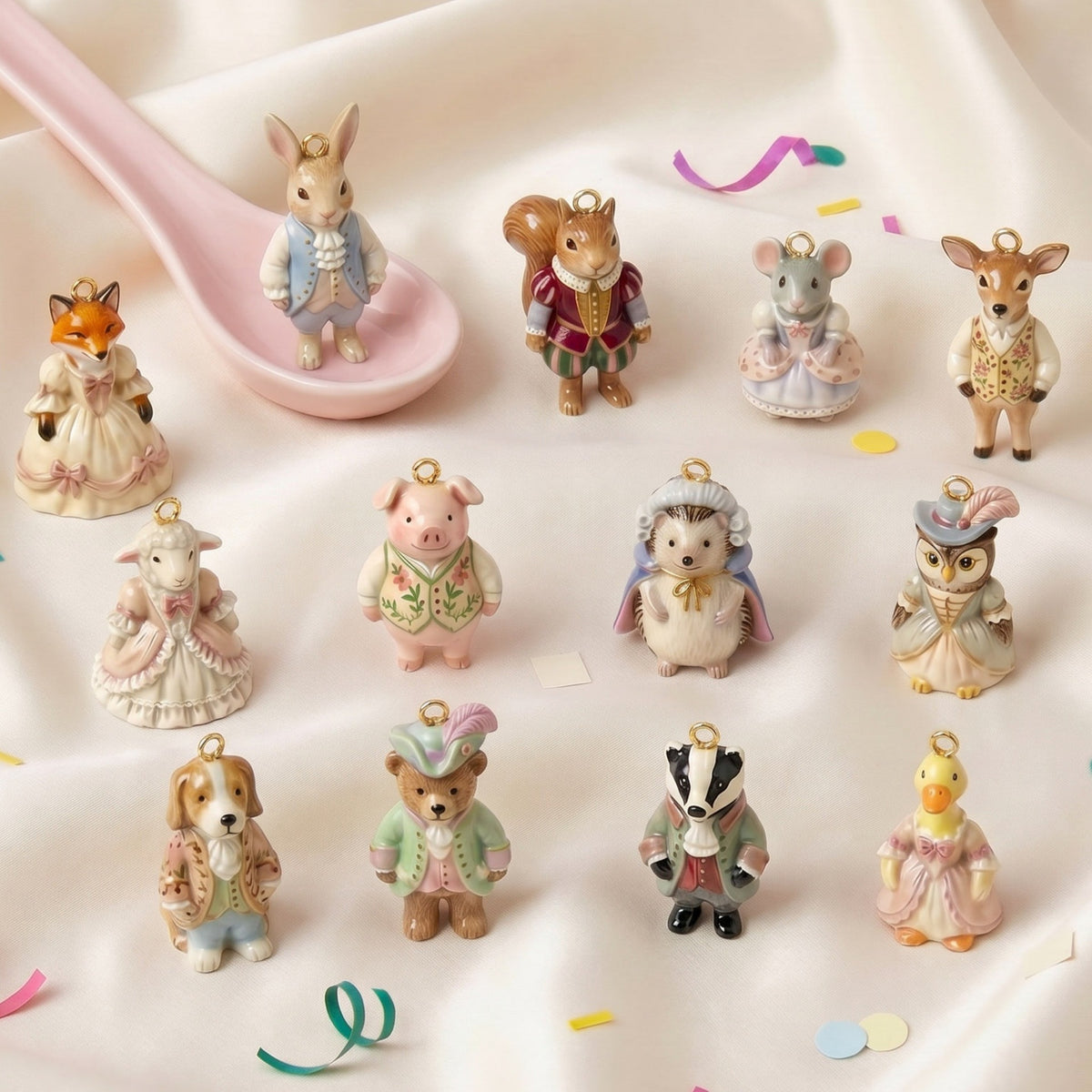 18K Gold-Plated Cute Cartoon Pendant Charms