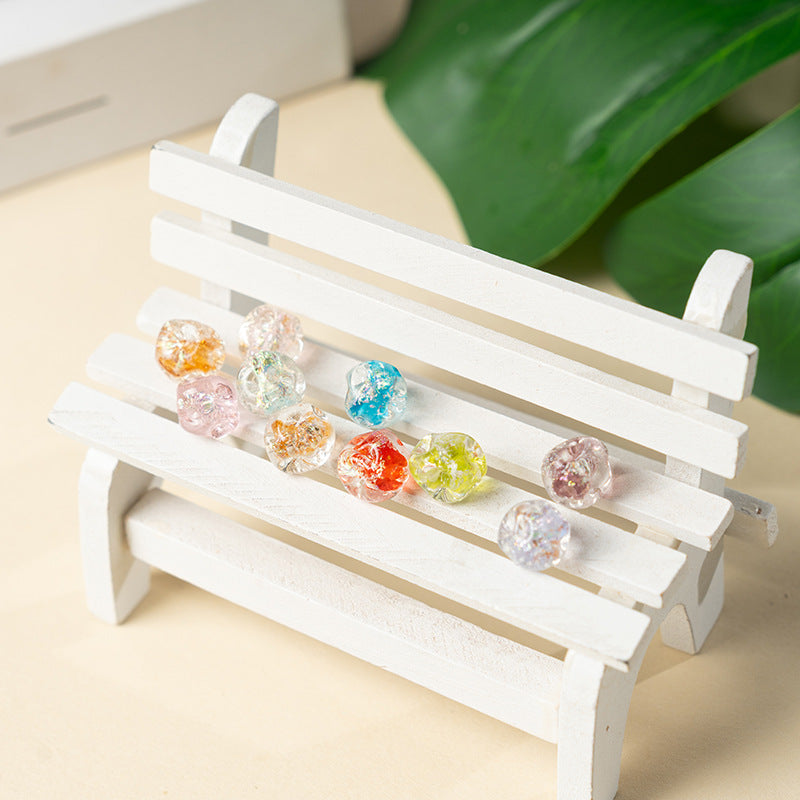 Color Powder Irregular Glazed Beads