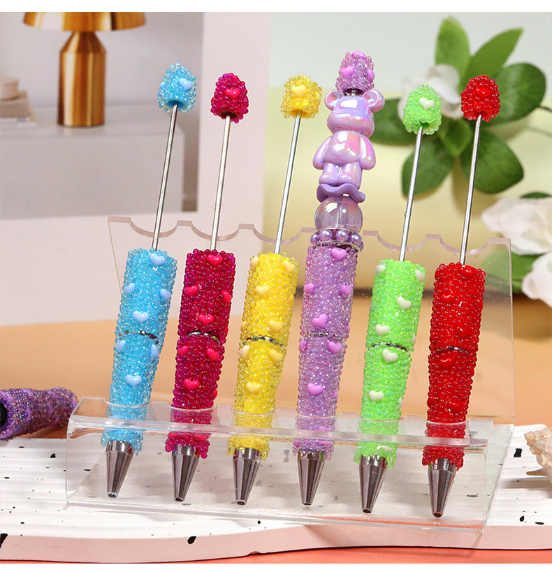 Colorful Bubble Heart Ballpoint Pens – Cute Love Bubble Decorative Pens for DIY Gifts, Aesthetic Stationery & Craft Supplie