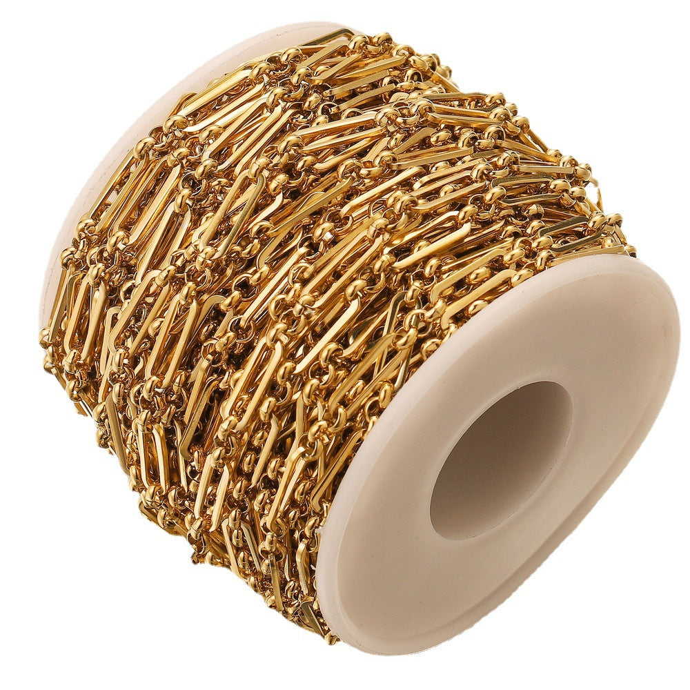 Stainless Steel Flat Oval Link Chain – 5 Meters