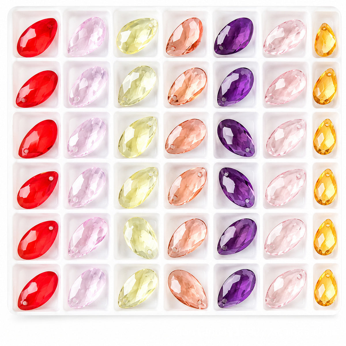 K9 Crystal Glass Teardrop Pendants