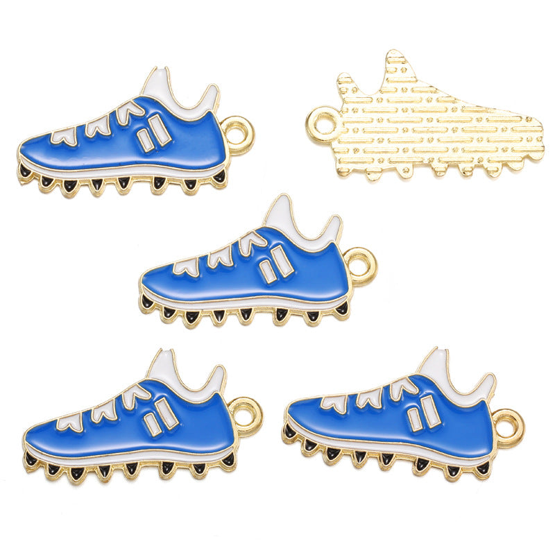 Sports Ball Alloy Charms – Colorful Enamel-Style Football, Basketball & Volleyball Pendants for DIY Bracelets, Keychains & Jewelry Making