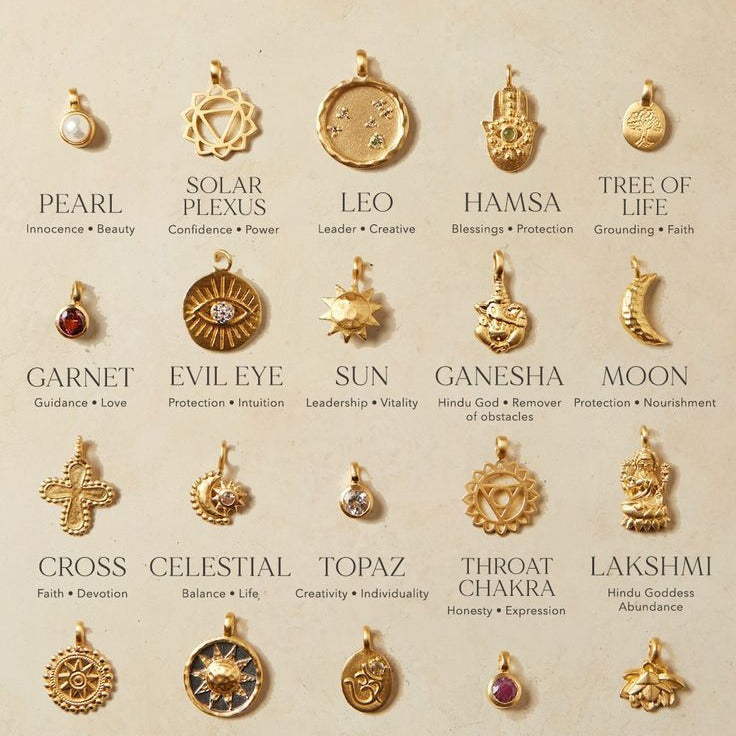 Elephant, Lotus & Heart Charms