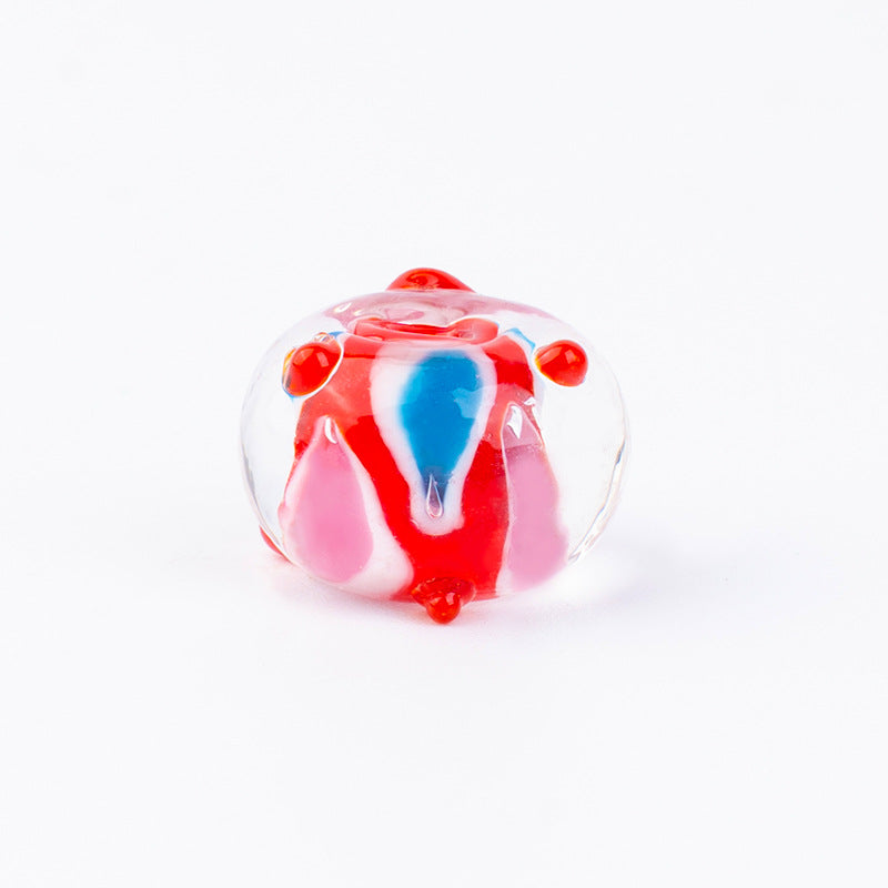 Handmade 3D Two-Tone Teardrop Lampwork Glass Beads
