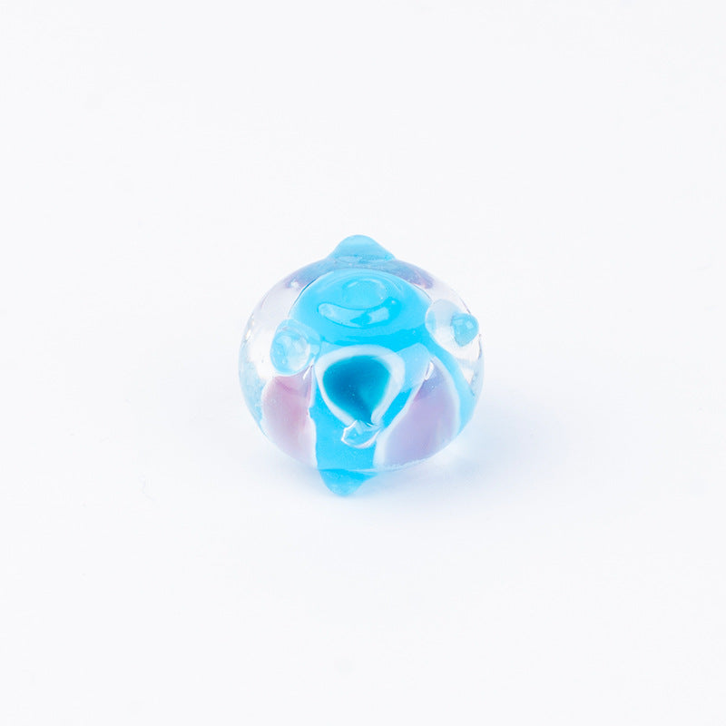 Handmade 3D Two-Tone Teardrop Lampwork Glass Beads