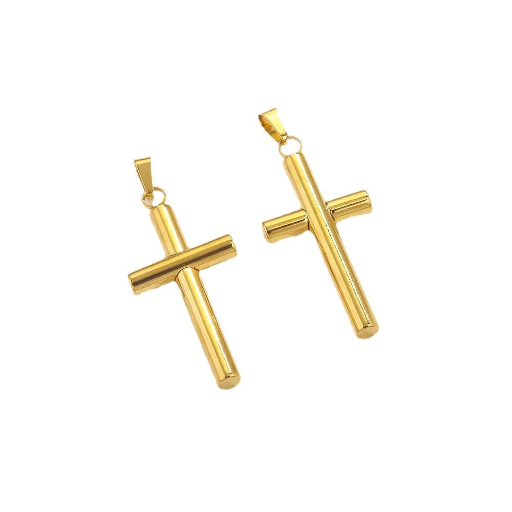 Stainless Steel Cross Pendant 5pcs
