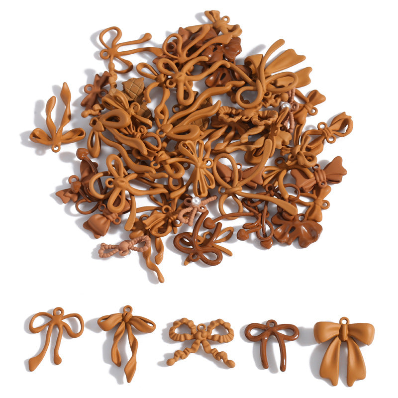 Colorful Painted Alloy Bow Charms – Fashion Ribbon Pendants for DIY Earrings, Necklaces, Hair Accessories & Jewelry Making