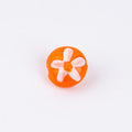 Double-Sided Mini Daisy Flat Glass Beads