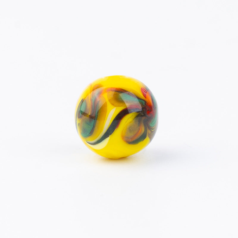 Painted Glass Round Beads