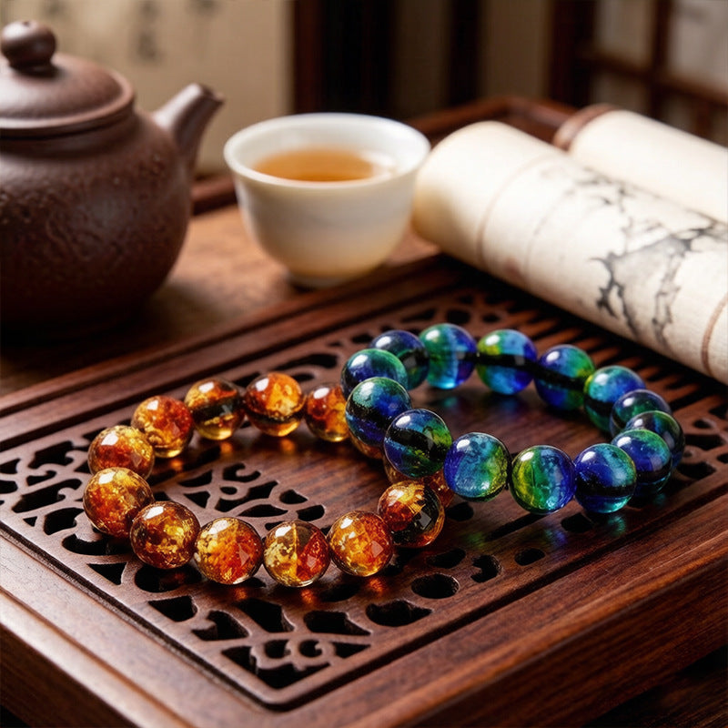 Namibia Storm Blue Glass Bracelets