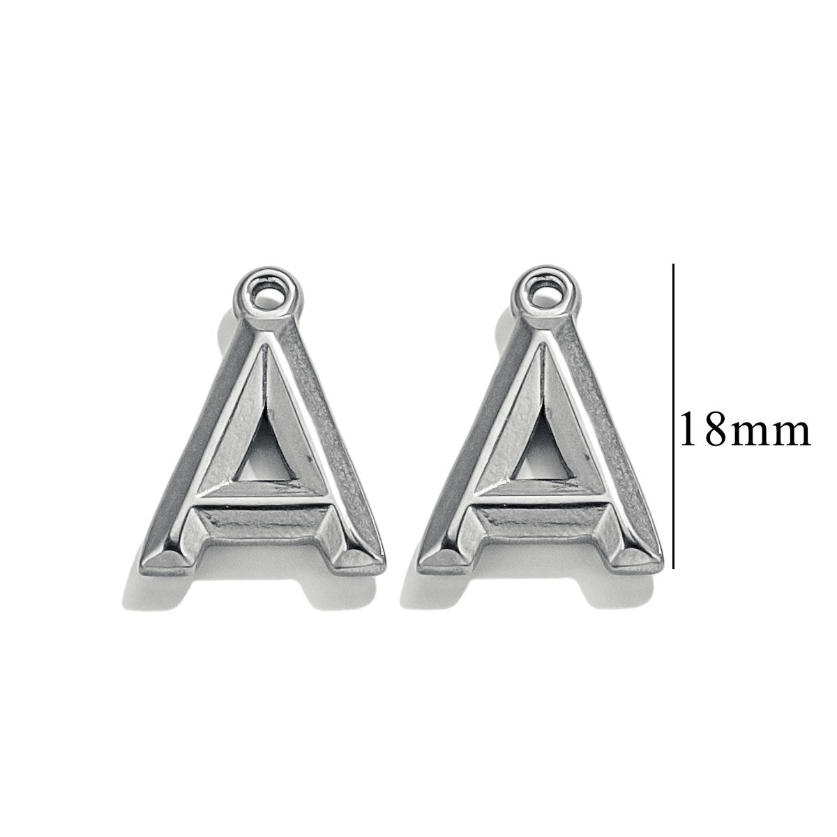 18K Gold-Plated Stainless Steel A–Z Letter Pendant Charms 5pcs