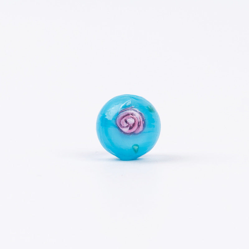 Double-Sided 3D Flower Glass Beads