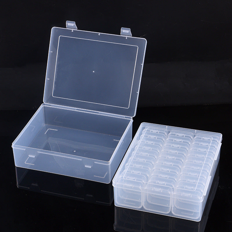30-Compartment Plastic Bead Organizer Box – Clear PP Storage Case with Individual Compartments for Jewelry Making, Nail Art & DIY Craft Supplie