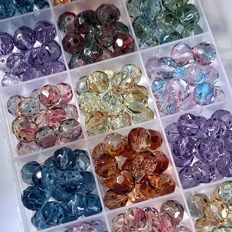 Irregular Crystal-Style Glazed Glass Beads