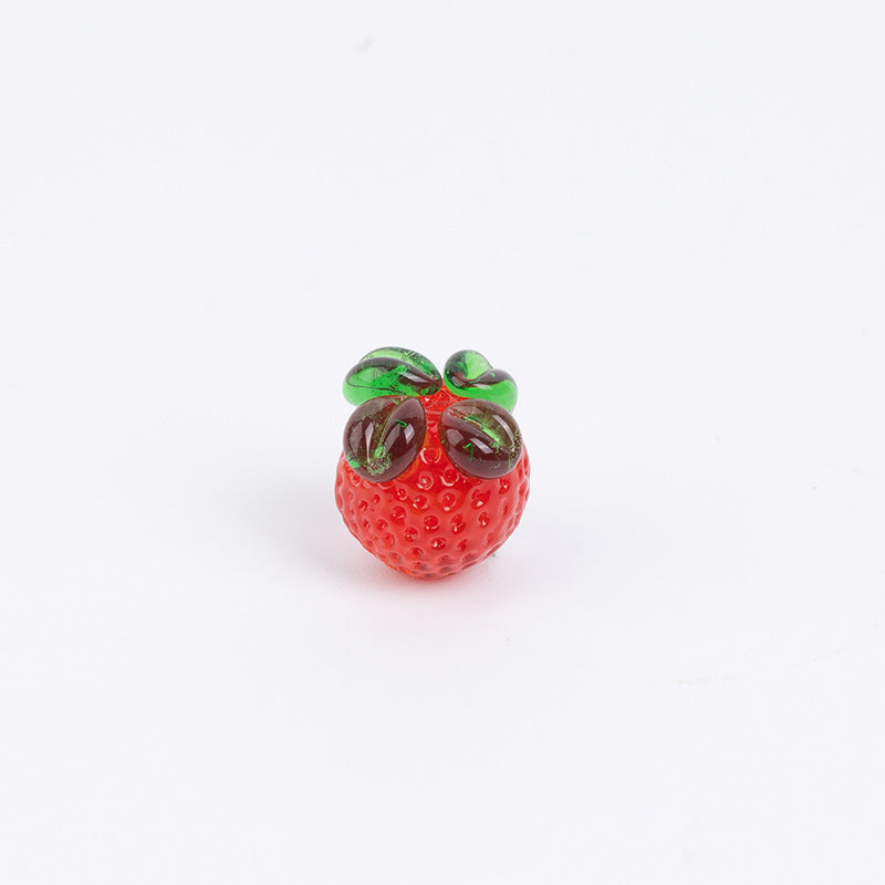 Lemon Fruit Lampwork Glass Beads