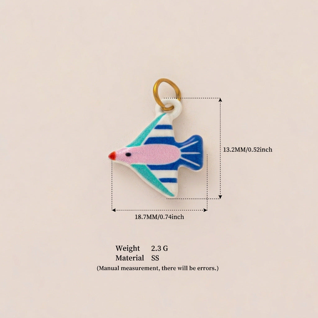 Bird & Flower Pendant Charms