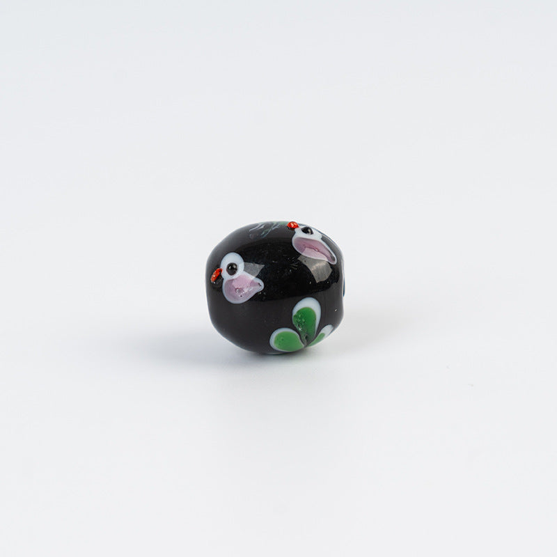 Cloisonné-Style Flower & Bird Beads
