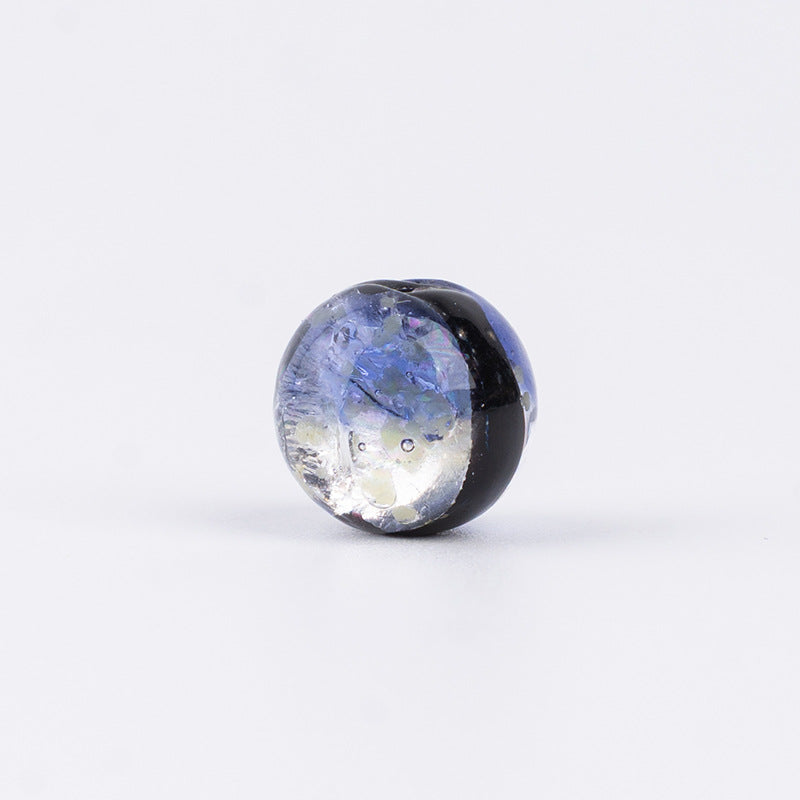 Japanese-Style Silver Foil Gradient Glazed Beads