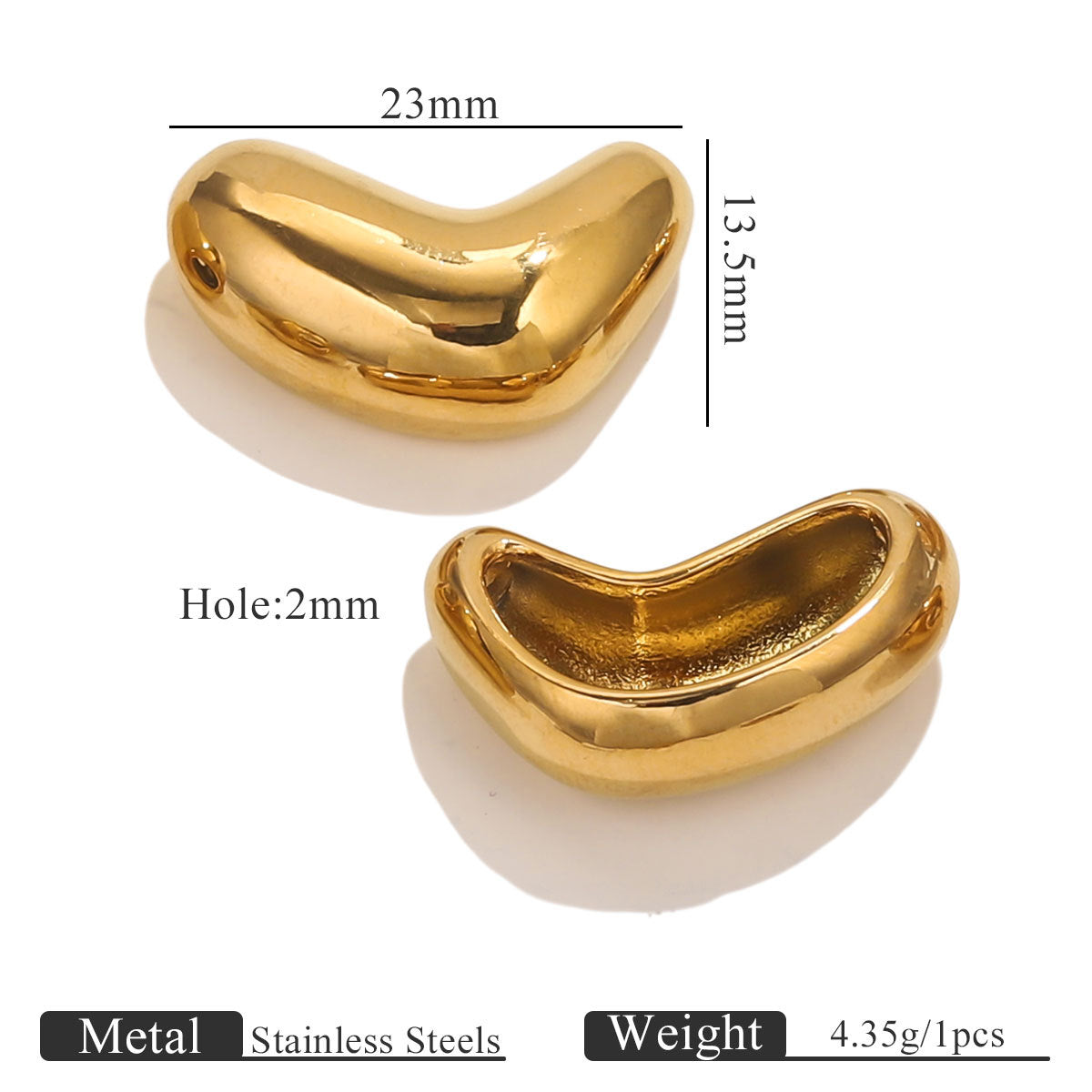 Mini Gold Bean Charms
