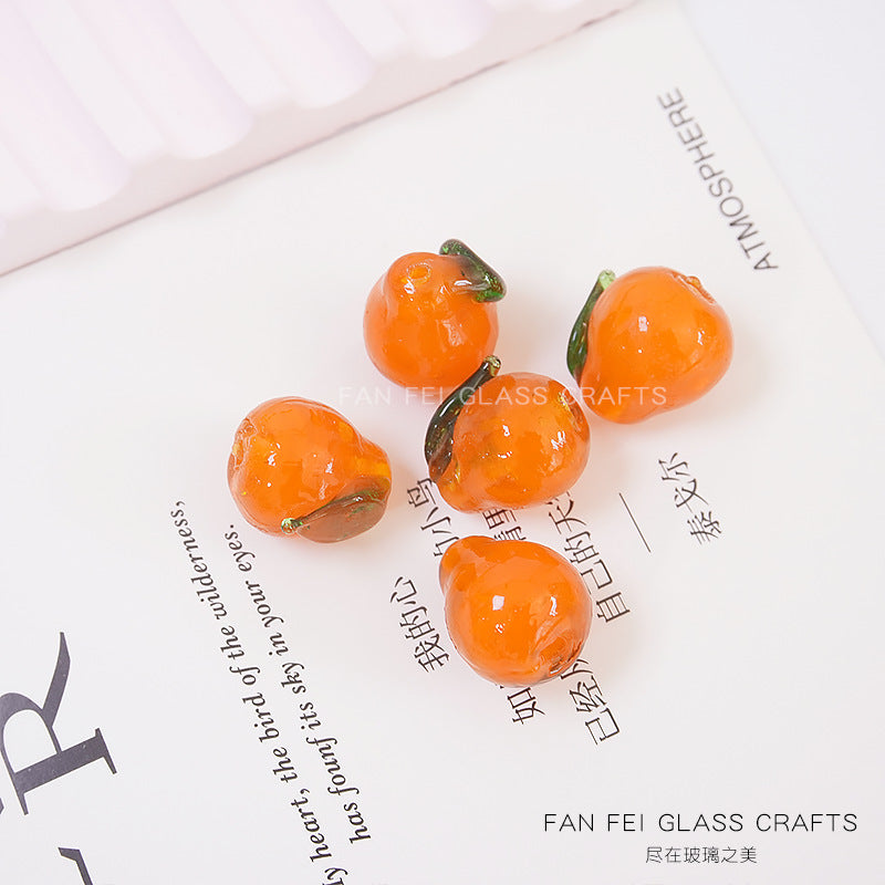 Cute Chubby Pear Glazed Beads