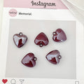 Painted Acrylic Heart Charms
