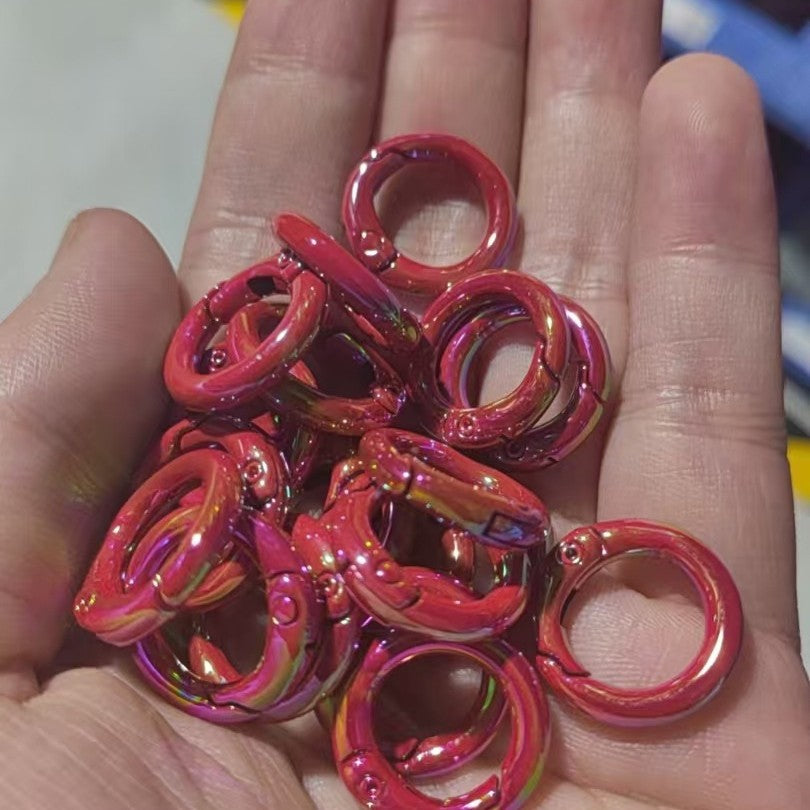 Colorful Alloy Spring Key Rings