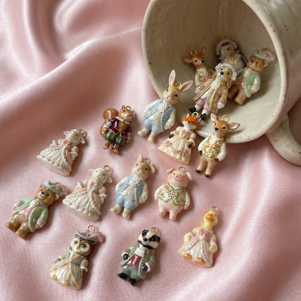 18K Gold-Plated Cute Cartoon Pendant Charms