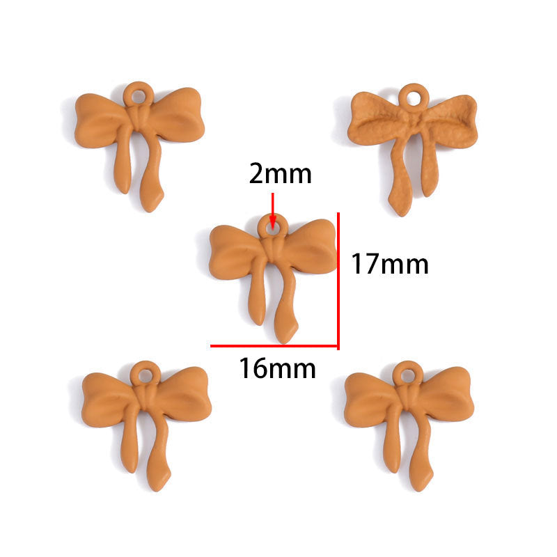 Colorful Painted Alloy Bow Charms – Fashion Ribbon Pendants for DIY Earrings, Necklaces, Hair Accessories & Jewelry Making