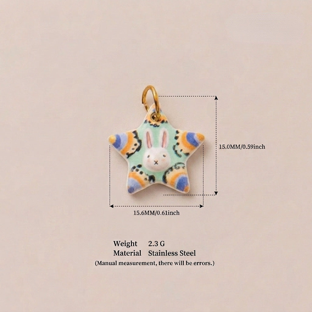 Rabbit & Star Pendant Charms